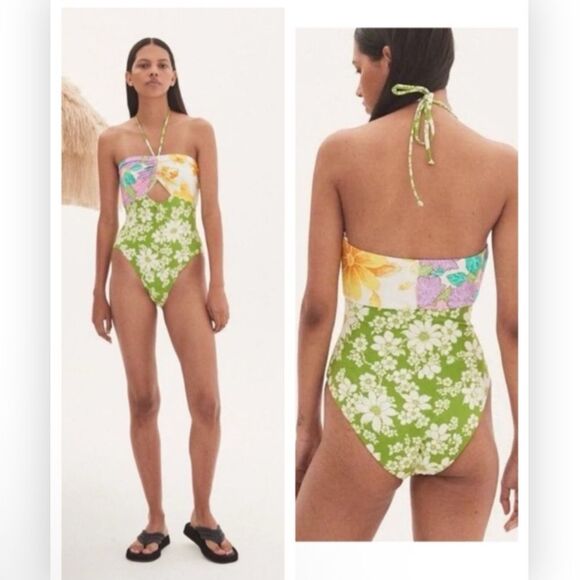 NWT Alemais ELORA RUCHED ONE PIECE SWIMSUIT XS $240